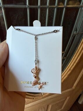 Bomb Party A Siren’s Song Rose Gold Mermaid Drop Necklace